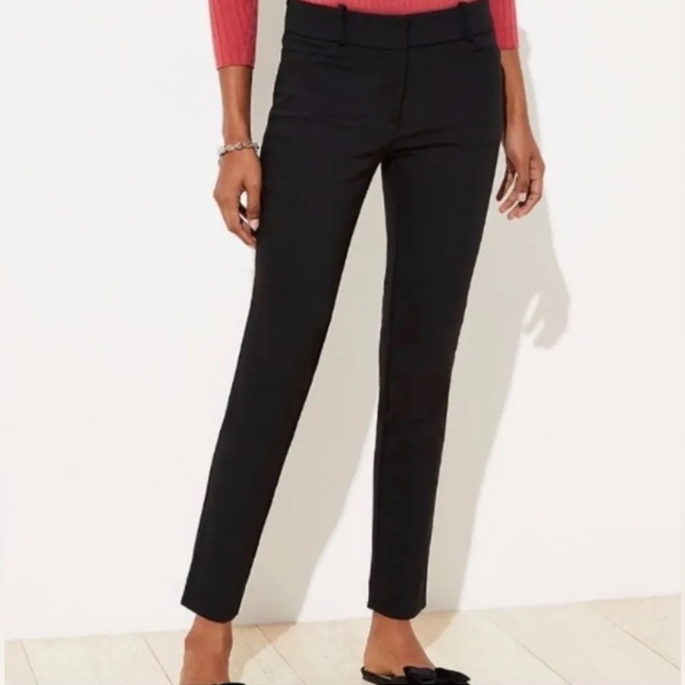 *LOFT* Plus Black Mid Rise Skinny Ankle Pants NWT Size 14